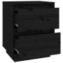 Bedside tables 2 pcs solid black pine wood 40x35x50 cm by vidaXL, Nightstands - Ref: Foro24-813324, Price: 102,33 €, Discount: %