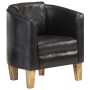 Black Genuine Leather Cube Design Armchair by vidaXL, Armchairs - Ref: Foro24-321868, Price: 278,99 €, Discount: %