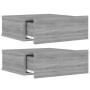 Mesita de noche flotante 2 uds madera gris Sonoma 40x30x15 cm de vidaXL, Mesitas de noche - Ref: Foro24-815285, Precio: 40,79...