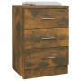 Smoked oak plywood nightstand 38x35x56 cm by vidaXL, Nightstands - Ref: Foro24-815321, Price: 33,99 €, Discount: %