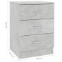 Bedside tables 2 units concrete gray chipboard 38x35x56cm by vidaXL, Nightstands - Ref: Foro24-800459, Price: 82,21 €, Discou...