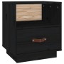 Mesita de noche madera maciza de pino negro 40x34x45 cm de vidaXL, Mesitas de noche - Ref: Foro24-818303, Precio: 45,47 €, De...