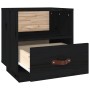 Mesita de noche madera maciza de pino negro 40x34x45 cm de vidaXL, Mesitas de noche - Ref: Foro24-818303, Precio: 45,47 €, De...