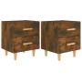 Bedside tables 2 units in smoked oak color 40x35x47.5 cm by vidaXL, Nightstands - Ref: Foro24-817286, Price: 62,30 €, Discoun...