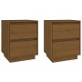 Bedside tables 2 pcs honey brown pine wood 40x35x50 cm by vidaXL, Nightstands - Ref: Foro24-813322, Price: 82,64 €, Discount: %