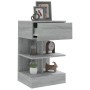 Mesita de noche madera contrachapada gris Sonoma 40x35x65 cm de vidaXL, Mesitas de noche - Ref: Foro24-816043, Precio: 47,99 ...