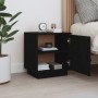 Solid black pine wood bedside table 40x34x45 cm by vidaXL, Nightstands - Ref: Foro24-818283, Price: 42,99 €, Discount: %