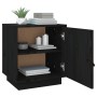 Solid black pine wood bedside table 40x34x45 cm by vidaXL, Nightstands - Ref: Foro24-818283, Price: 42,99 €, Discount: %