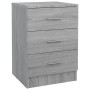 Nachttische 2 Stück graues Sonoma-Holz 38x35x56 cm von vidaXL, Nachttische - Ref: Foro24-815324, Preis: 115,70 €, Rabatt: %