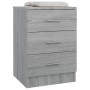 Mesitas de noche 2 uds madera gris Sonoma 38x35x56 cm de vidaXL, Mesitas de noche - Ref: Foro24-815324, Precio: 107,57 €, Des...