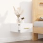 Glossy white wall bedside table 35x35x20 cm by vidaXL, Nightstands - Ref: Foro24-812846, Price: 30,88 €, Discount: %