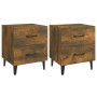 Bedside tables 2 units in smoked oak color 40x35x47.5 cm by vidaXL, Nightstands - Ref: Foro24-817292, Price: 68,99 €, Discoun...