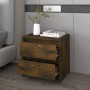 Mesita de noche madera ingeniería roble ahumado 45x34,5x44,5 cm de vidaXL, Mesitas de noche - Ref: Foro24-813038, Precio: 38,...