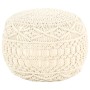 Handmade macramé pouf, cotton, 45x30 cm by vidaXL, Ottomans - Ref: Foro24-324001, Price: 73,41 €, Discount: %