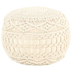 Handmade macramé pouf, cotton, 45x30 cm by vidaXL, Ottomans - Ref: Foro24-324001, Price: 82,61 €, Discount: %