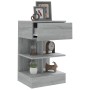 Mesitas de noche 2 uds madera gris Sonoma 40x35x65 cm de vidaXL, Mesitas de noche - Ref: Foro24-816044, Precio: 100,41 €, Des...