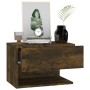 Wall bedside table 2 units smoked oak color by vidaXL, Nightstands - Ref: Foro24-816947, Price: 76,24 €, Discount: %