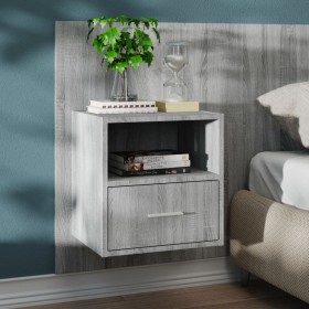 Sonoma Gray Wall Nightstand by vidaXL, Nightstands - Ref: Foro24-816966, Price: 36,75 €, Discount: %