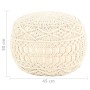 Handmade macramé pouf, cotton, 45x30 cm by vidaXL, Ottomans - Ref: Foro24-324001, Price: 73,41 €, Discount: %