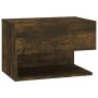 Smoked oak wall-mounted bedside table by vidaXL, Nightstands - Ref: Foro24-816946, Price: 44,71 €, Discount: %