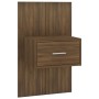 Mesita de noche de pared 2 unidades marrón roble de vidaXL, Mesitas de noche - Ref: Foro24-816957, Precio: 90,07 €, Descuento: %