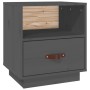 Solid gray pine wood bedside table 40x34x45 cm by vidaXL, Nightstands - Ref: Foro24-818299, Price: 45,47 €, Discount: %