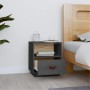 Solid gray pine wood bedside table 40x34x45 cm by vidaXL, Nightstands - Ref: Foro24-818299, Price: 45,47 €, Discount: %