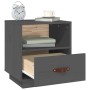 Solid gray pine wood bedside table 40x34x45 cm by vidaXL, Nightstands - Ref: Foro24-818299, Price: 45,47 €, Discount: %