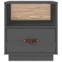 Solid gray pine wood bedside table 40x34x45 cm by vidaXL, Nightstands - Ref: Foro24-818299, Price: 45,47 €, Discount: %