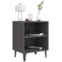 Mesitas de noche con patas de metal 2 uds gris 40x30x50 cm de vidaXL, Mesitas de noche - Ref: Foro24-805802, Precio: 49,83 €,...