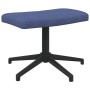 Silla de relajación con reposapiés tela azul de vidaXL, Sillones - Ref: Foro24-327978, Precio: 89,99 €, Descuento: %