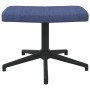 Silla de relajación con reposapiés tela azul de vidaXL, Sillones - Ref: Foro24-327978, Precio: 89,99 €, Descuento: %