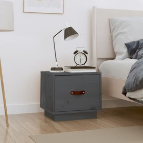 Solid gray pine wood bedside table 40x34x35 cm by vidaXL, Nightstands - Ref: Foro24-818289, Price: 37,00 €, Discount: %