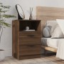 Mesita de noche madera contrachapada color roble marrón de vidaXL, Mesitas de noche - Ref: Foro24-817043, Precio: 51,30 €, De...