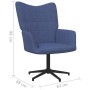 Relaxsessel mit Fußstütze aus blauem Stoff von vidaXL, Sessel - Ref: Foro24-327978, Preis: 89,07 €, Rabatt: %