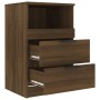 Mesita de noche madera contrachapada color roble marrón de vidaXL, Mesitas de noche - Ref: Foro24-817043, Precio: 51,30 €, De...