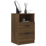 Mesita de noche madera contrachapada color roble marrón de vidaXL, Mesitas de noche - Ref: Foro24-817043, Precio: 51,30 €, De...