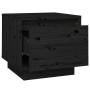 Mesita de noche madera maciza de pino negro 35x34x32 cm de vidaXL, Mesitas de noche - Ref: Foro24-813403, Precio: 36,94 €, De...