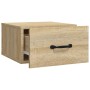 Sonoma oak wall bedside table 35x35x20 cm by vidaXL, Nightstands - Ref: Foro24-812858, Price: 30,41 €, Discount: %