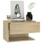 Wall bedside table 2 units Sonoma oak color by vidaXL, Nightstands - Ref: Foro24-810960, Price: 57,83 €, Discount: %