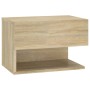 Wall bedside table 2 units Sonoma oak color by vidaXL, Nightstands - Ref: Foro24-810960, Price: 57,83 €, Discount: %