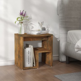 Smoked oak plywood nightstand 40x30x40 cm by vidaXL, Nightstands - Ref: Foro24-815177, Price: 32,91 €, Discount: %