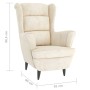 Cream White Velvet Armchair by vidaXL, Armchairs - Ref: Foro24-324068, Price: 216,37 €, Discount: %