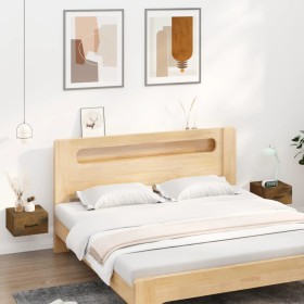 Wall-mounted bedside tables 2 units smoked oak 35x35x20 cm by vidaXL, Nightstands - Ref: Foro24-817580, Price: 52,95 €, Disco...