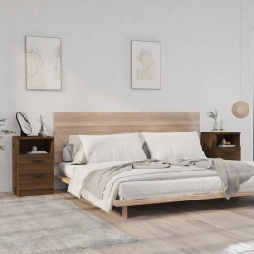 Nightstands 2 pcs brown oak plywood by vidaXL, Nightstands - Ref: Foro24-817044, Price: 97,56 €, Discount: %