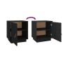 Bedside tables 2 pcs solid black pine wood 40x34x45 cm by vidaXL, Nightstands - Ref: Foro24-818284, Price: 66,13 €, Discount: %