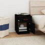 Bedside tables 2 units solid black pine wood 40x34x55 cm by vidaXL, Nightstands - Ref: Foro24-818314, Price: 79,19 €, Discoun...