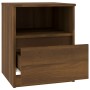 Oak brown engineered wood bedside table 40x40x50 cm by vidaXL, Nightstands - Ref: Foro24-815820, Price: 43,48 €, Discount: %