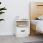 Solid white pine wood bedside table 40x34x45 cm by vidaXL, Nightstands - Ref: Foro24-818297, Price: 55,33 €, Discount: %