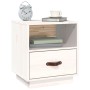 Solid white pine wood bedside table 40x34x45 cm by vidaXL, Nightstands - Ref: Foro24-818297, Price: 55,99 €, Discount: %